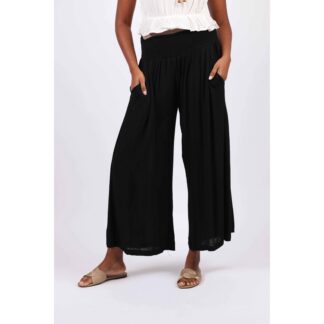 Sacred Threads Essential Black Palazzo Pants - One Size