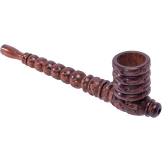 Fujima Carved Wooden Bubble Pipe 6" - Colors Vary