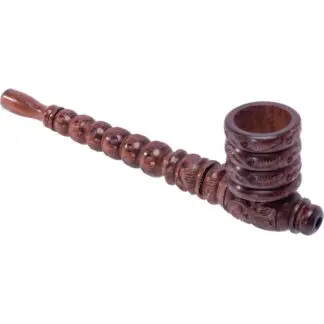 Fujima Carved Wooden Bubble Pipe 6" - Colors Vary