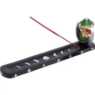 Fujima Mushroom Moonphase Incense Burner 10.6"