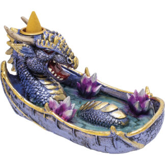 Fujima Dragon Bathing Crystal Incense Burner 6"