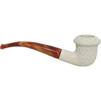 Royal Meerschaum Calabash Lattice Hand Carved Pipe