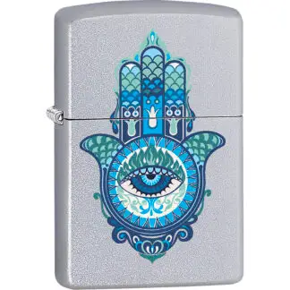 Zippo Lighter Hamsa Hand Blues
