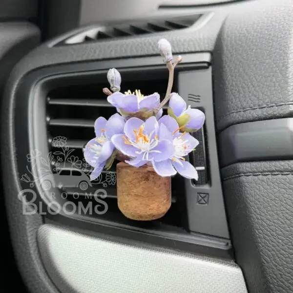 Vroom Blooms Vent Clip Air Diffuser Purple Cherry Blossom