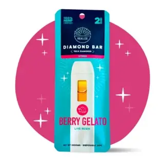 Realize Diamond Bar THCA Live Resin Disposable Berry Gelato (H) 2g