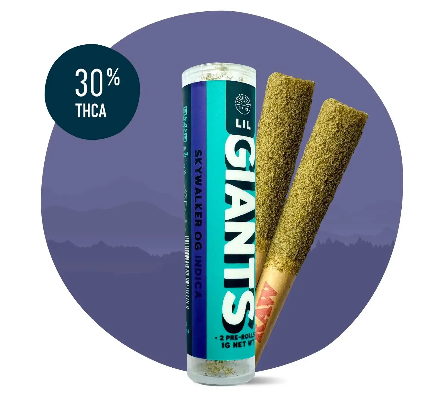 Realize Lil Giants THCA Pre Rolls .5g 2ct Skywalker OG (I)