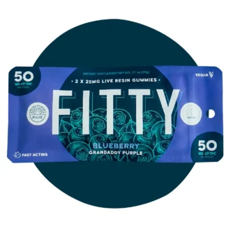 Realize Fitty Live Resin Gummies, 25mg x 2ct Granddaddy Purple (I)