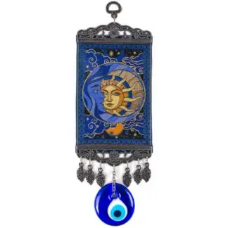 Small Evil Eye Sun & Moon Wall Hanging 8"