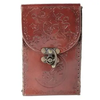 Sun & Moon Leather Tarot Card Holder