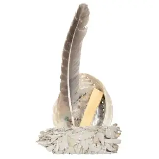 Wolf Spirit Sage 5" White Sage & Palo Santo Smudging Kit