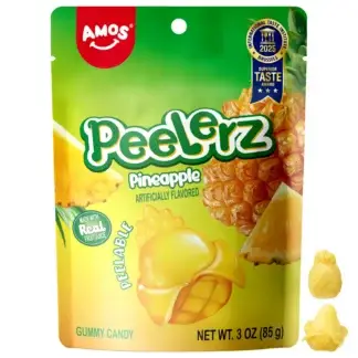 Peelerz Peelable Gummy Candy 3oz Pineapple