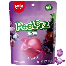 Peelerz Peelable Gummy Candy 3oz Grape