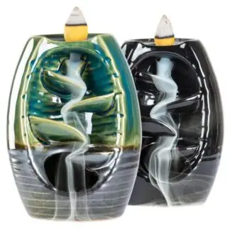 Large Ceramic Waterfall Backflow Incense Burner 8"