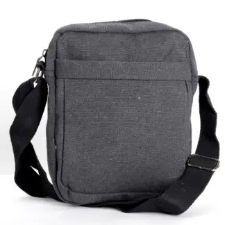 Paths of The Spirit Black Canvas Crossbody Bag 8" x 10.5" x 2.5"