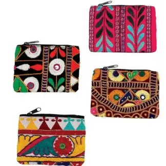 Embroidered Coin Purse 5" x 3.5" - Designs Vary