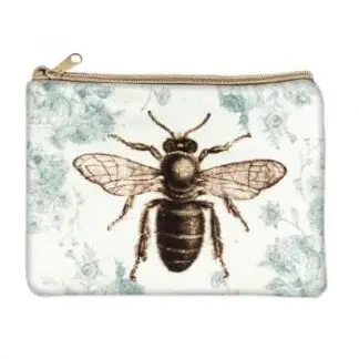 Bee Canvas Cosmetic Bag 8.75" x 6.5"