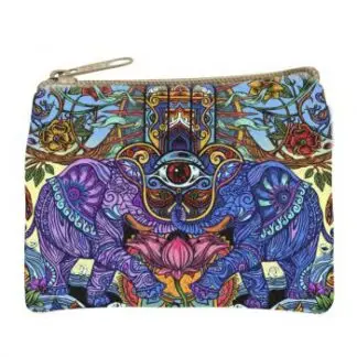 Hamsa Dreams Canvas Cosmetic Bag 8.75" x 6.5"