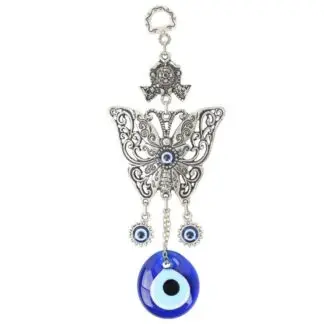 Evil Eye Butterfly Metal Wall Decoration 7.5"