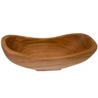 Oblong Teak Bowl 7"