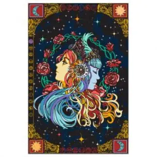 Paths of The Spirit 3D Celestial Zodiac Tapestry 60" x 90"