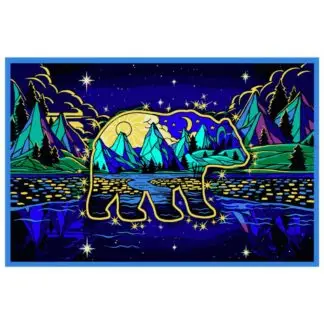 Paths of The Spirit 3D Celestial Bear Tapestry 60" x 90"